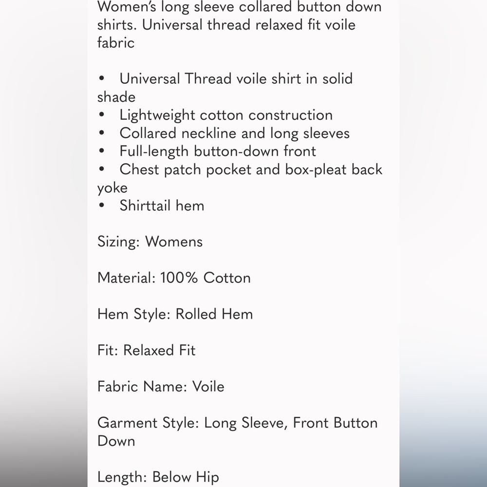 Collared Button-Down Shirt Universal Thread Blue/… - image 6